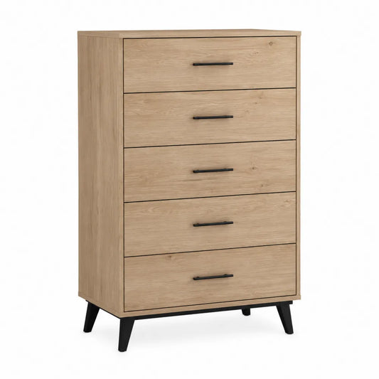 Komoda drewniana z 5 szufladami 80x120x45 cm