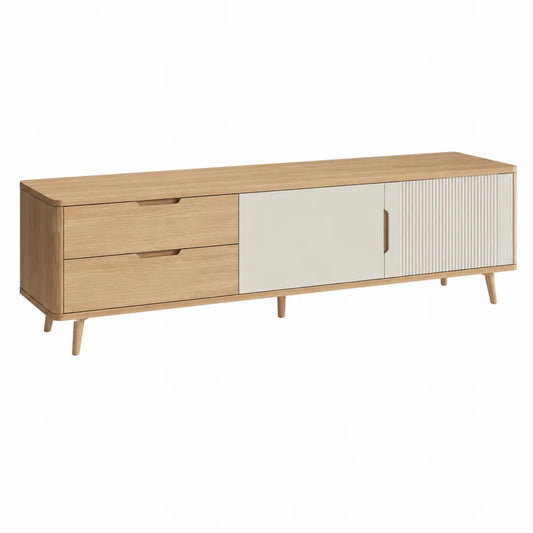 Szafka RTV drewniana z szufladami i drzwiami 180x45x50 cm