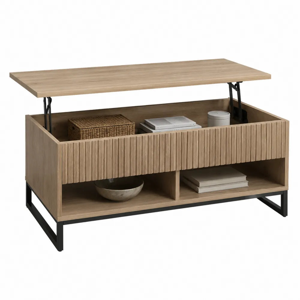 Stolik kawowy drewniany z podnoszonym blatem 100x50x45cm